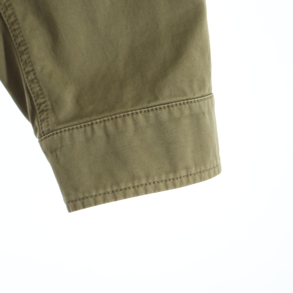 miumiu(ミュウミュウ) Garment dyed Cotton Jacket MH1977 16MS 刺繍ロゴ ジャケット レディース オリーブ