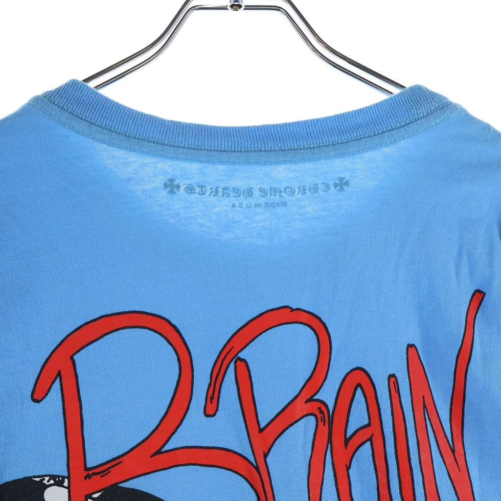 CHROME HEARTS(クロムハーツ) ×MATTY BOY BRAIN NEW L/S TEE ×マッティボーイ ブレインニュー クルーネック長袖Tシャツカットソー ロングスリーブ ロンT ブルー
