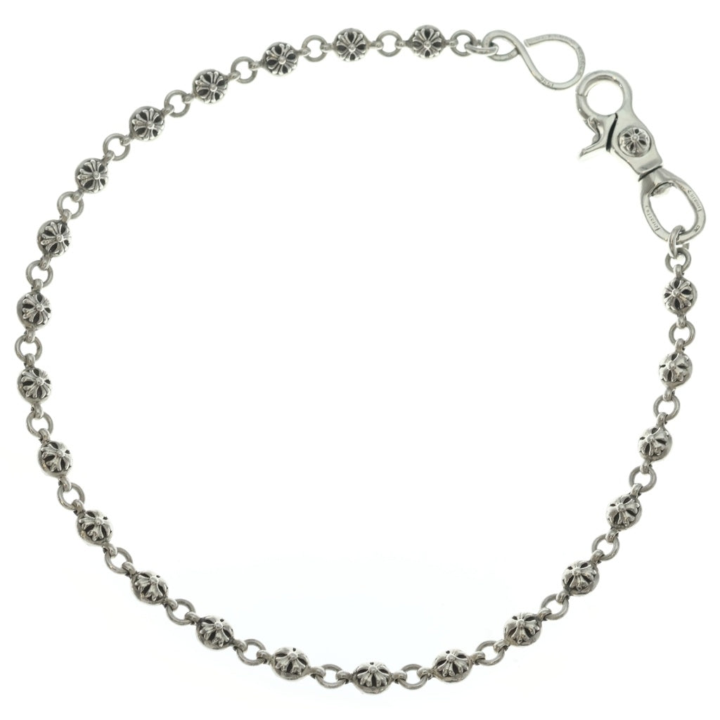 CHROME HEARTS(クロムハーツ) 2BALL LONG-S 1クリップロング#2クロスボール ウォレットチェーン シルバー BCA386
