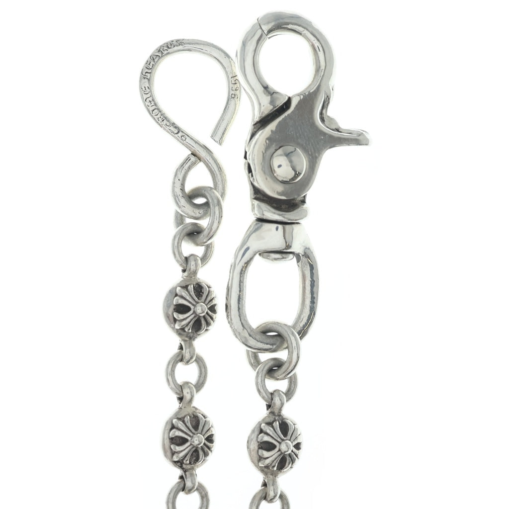 CHROME HEARTS(クロムハーツ) 2BALL LONG-S 1クリップロング#2クロスボール ウォレットチェーン シルバー BCA386