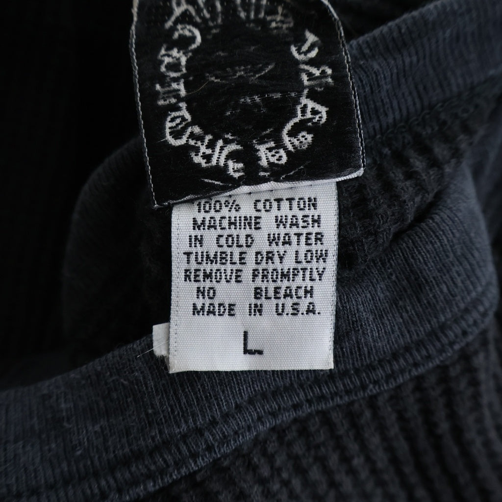 CHROME HEARTS(クロムハーツ) OLD ヴァインダガー刺繍 サーマル 長袖Tシャツ ブラック
