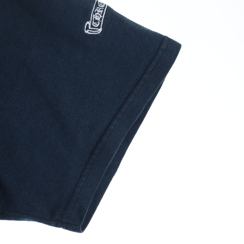 CHROME HEARTS(クロムハーツ) OLD ダブルCHクロス刺繍 半袖ポケットTシャツ カットソー ネイビー