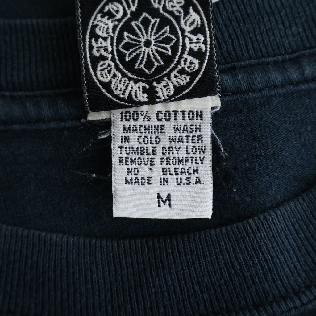 CHROME HEARTS(クロムハーツ) OLD ダブルCHクロス刺繍 半袖ポケットTシャツ カットソー ネイビー