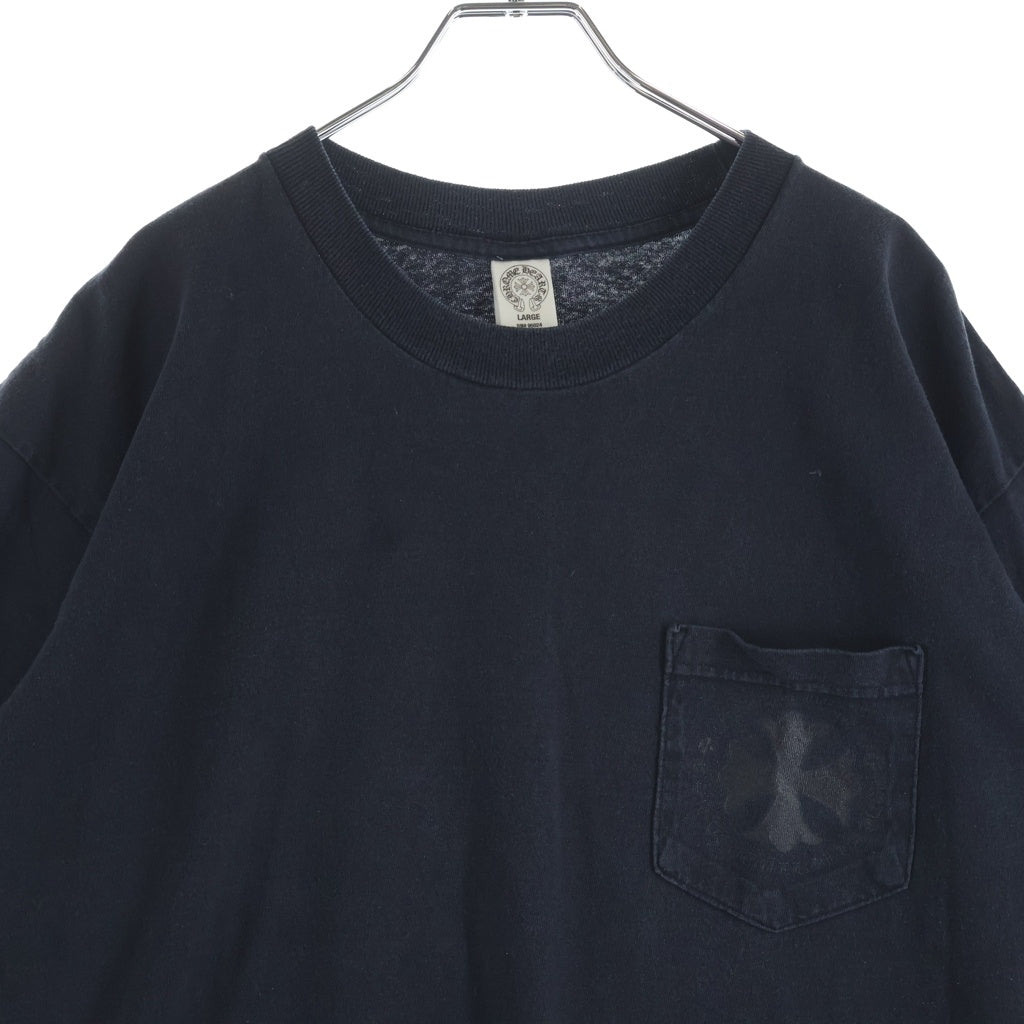 CHROME HEARTS(クロムハーツ) OLD MADE IN HOLLYWOOD CHプラスロゴ ポケット半袖Tシャツ ブラック