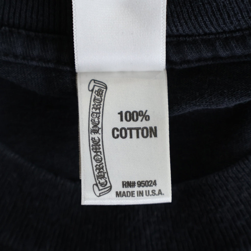 CHROME HEARTS(クロムハーツ) OLD MADE IN HOLLYWOOD CHプラスロゴ ポケット半袖Tシャツ ブラック