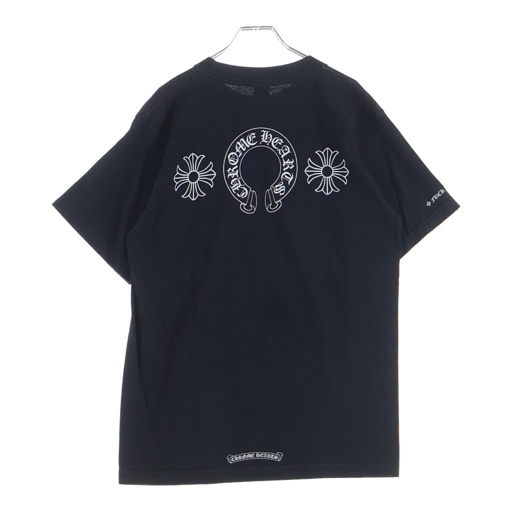 CHROME HEARTS(クロムハーツ) OLD CHプラス ホースシュープリント 半袖Tシャツ ブラック