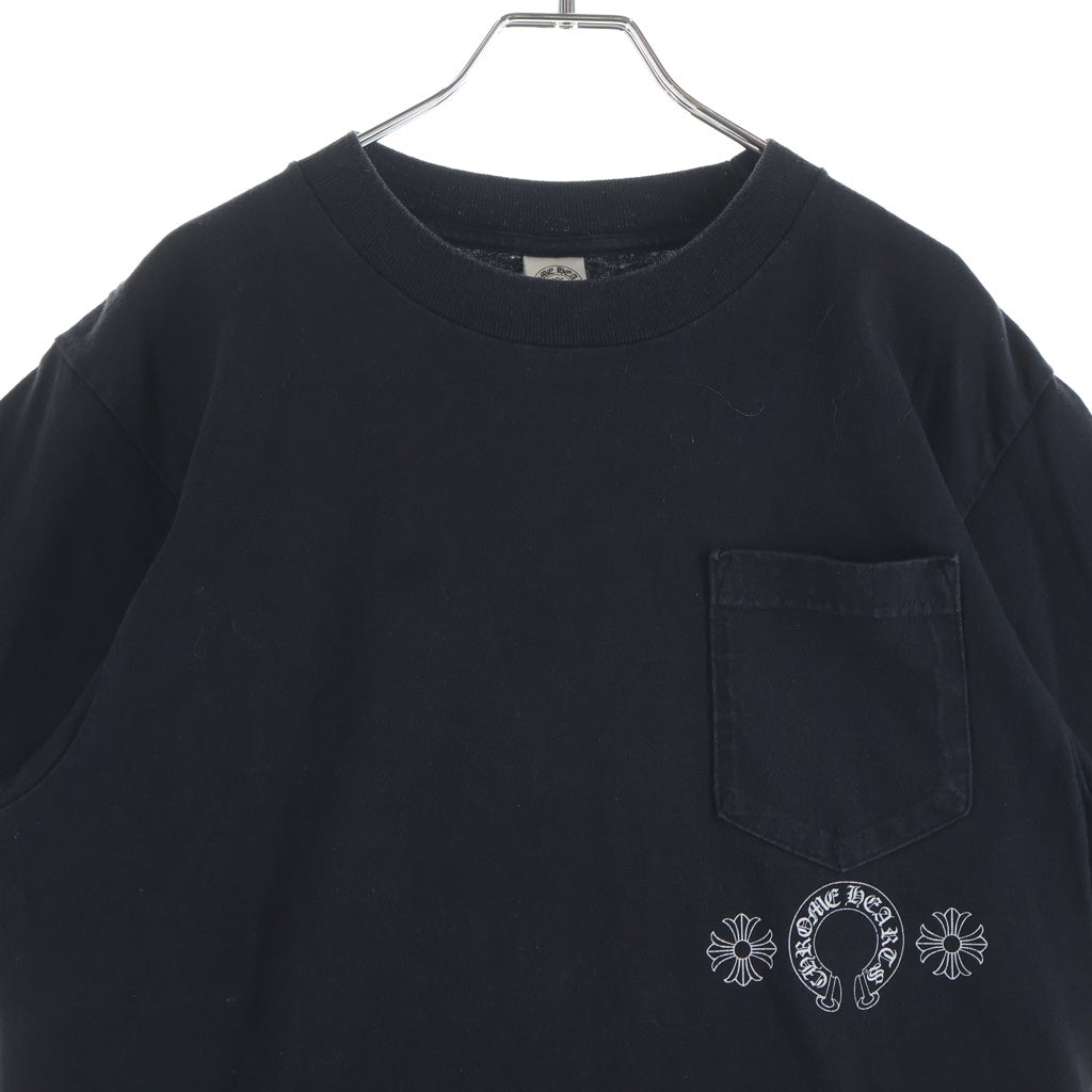 CHROME HEARTS(クロムハーツ) OLD CHプラス ホースシュープリント 半袖Tシャツ ブラック