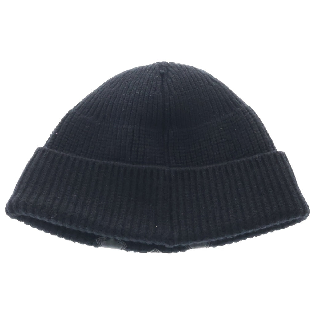 CHROME HEARTS(クロムハーツ) BEANIE BAIT & TACKLE 3セメタリーパッチCHクロス装飾ビーニーニットキャップ帽子 ブラック/シルバー