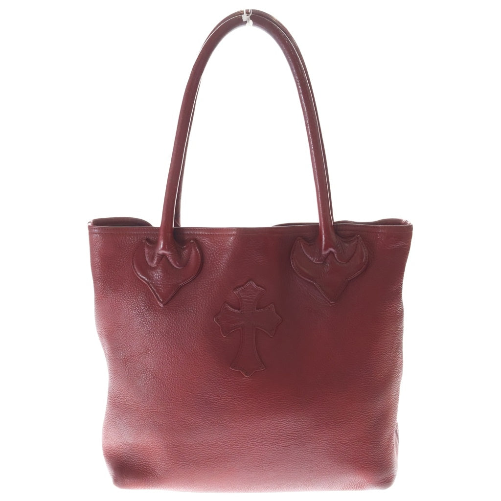 CHROME HEARTS(クロムハーツ) FS TOTE FSトート クロスパッチ付きレザートートバッグ レッド レディース