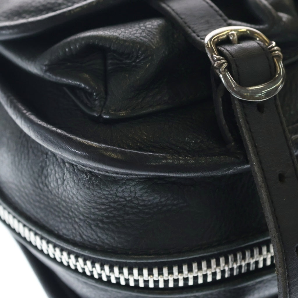 CHROME HEARTS(クロムハーツ) TINY SOFT SHOULDER ガンスリンガーストラップレザーショルダーバッグ ブラック レディース
