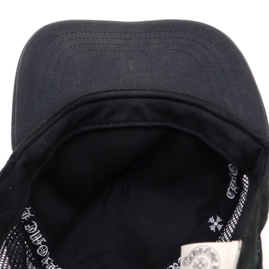CHROME HEARTS(クロムハーツ) TRUCKER CAP CHパッチクロスボール付メッシュ帽子 ブラック/ホワイト