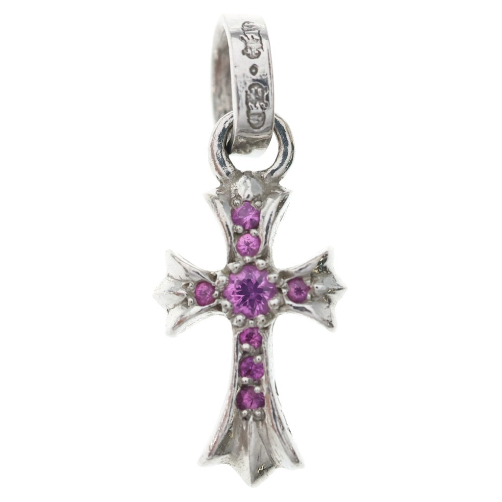 CHROME HEARTS(クロムハーツ) 18KWG CRS BBYFAT P SAP P ホワイトゴールド ベイビーファット PAVEピンクサファイヤ レディース