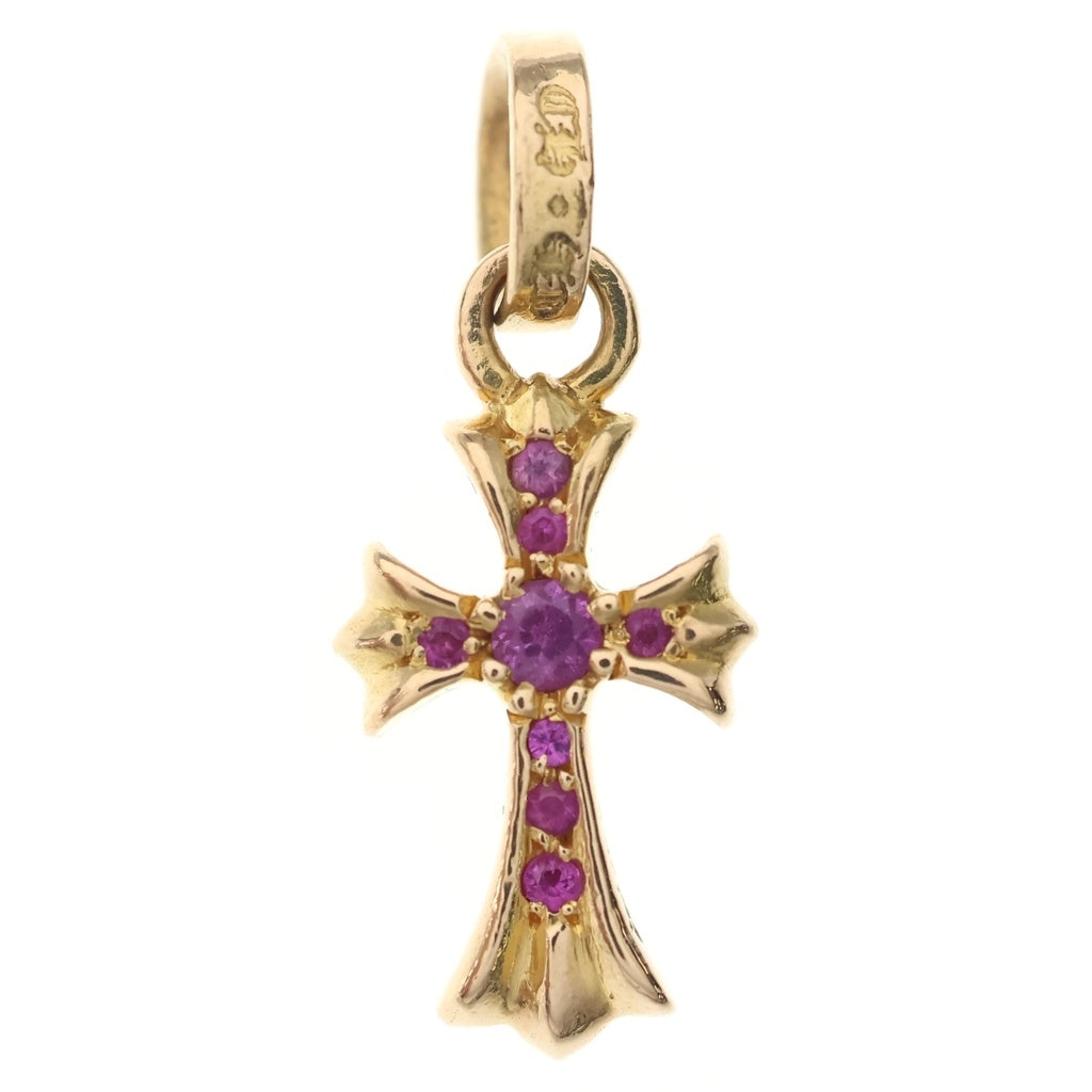 CHROME HEARTS(クロムハーツ) 22K CRS BBYFAT P SAP P ベイビーファット PAVEピンクサファイア