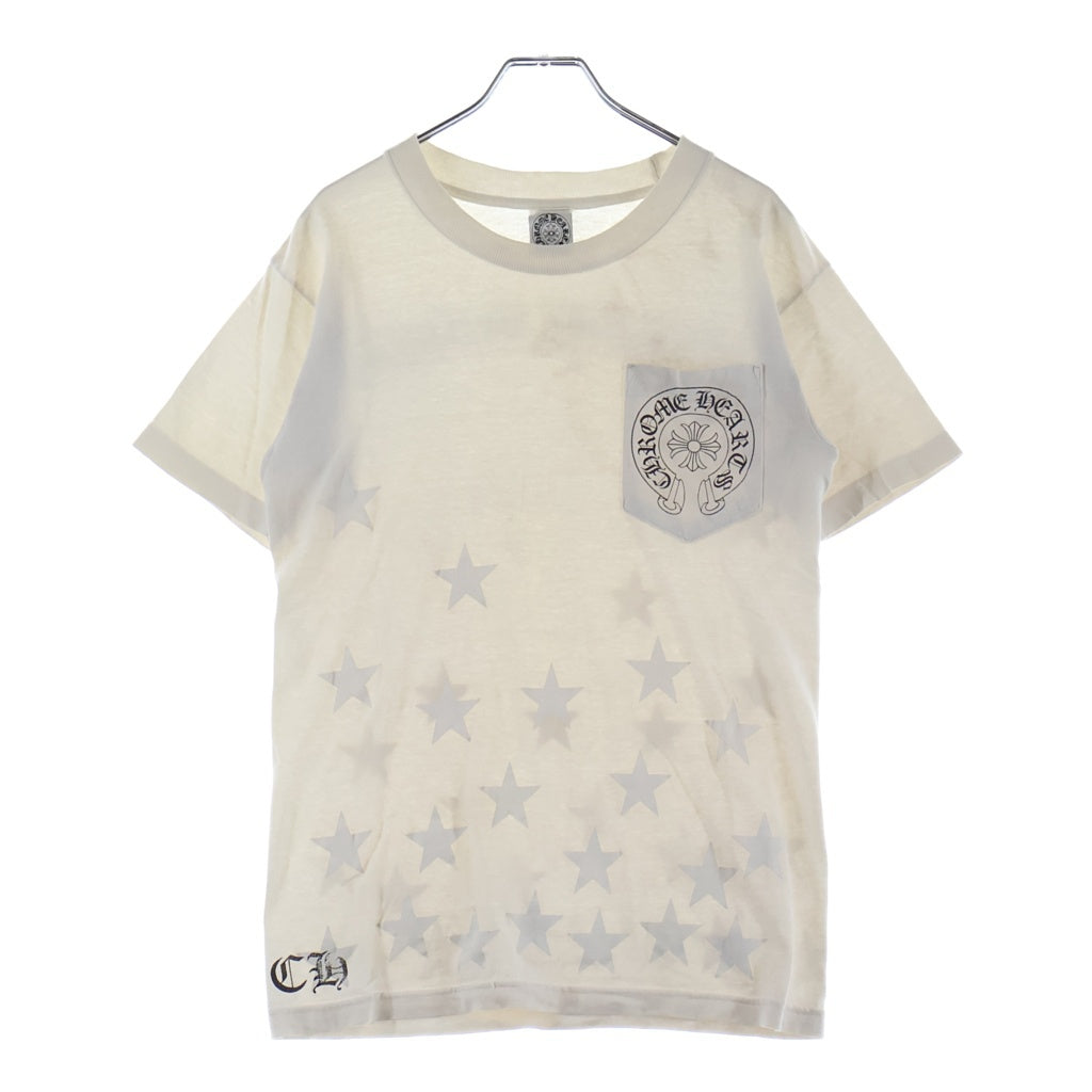 CHROME HEARTS(クロムハーツ) OLD バックスクロールラベルスタープリント 半袖ポケットTシャツカットソー