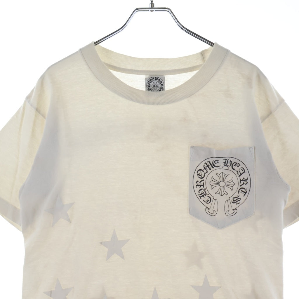 CHROME HEARTS(クロムハーツ) OLD バックスクロールラベルスタープリント 半袖ポケットTシャツカットソー
