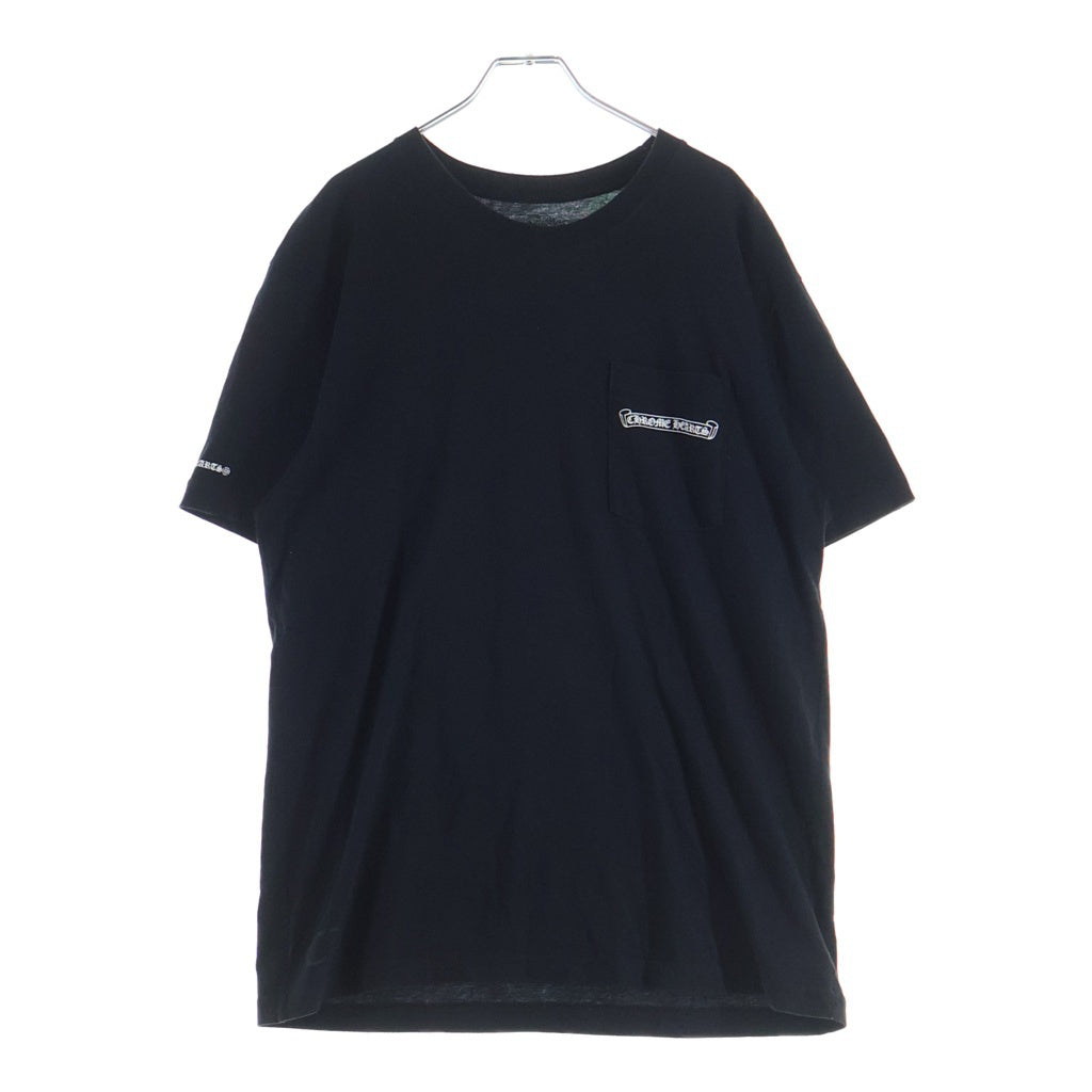 CHROME HEARTS(クロムハーツ) バックフローラルプリント クルーネック半袖Tシャツカットソー ブラック