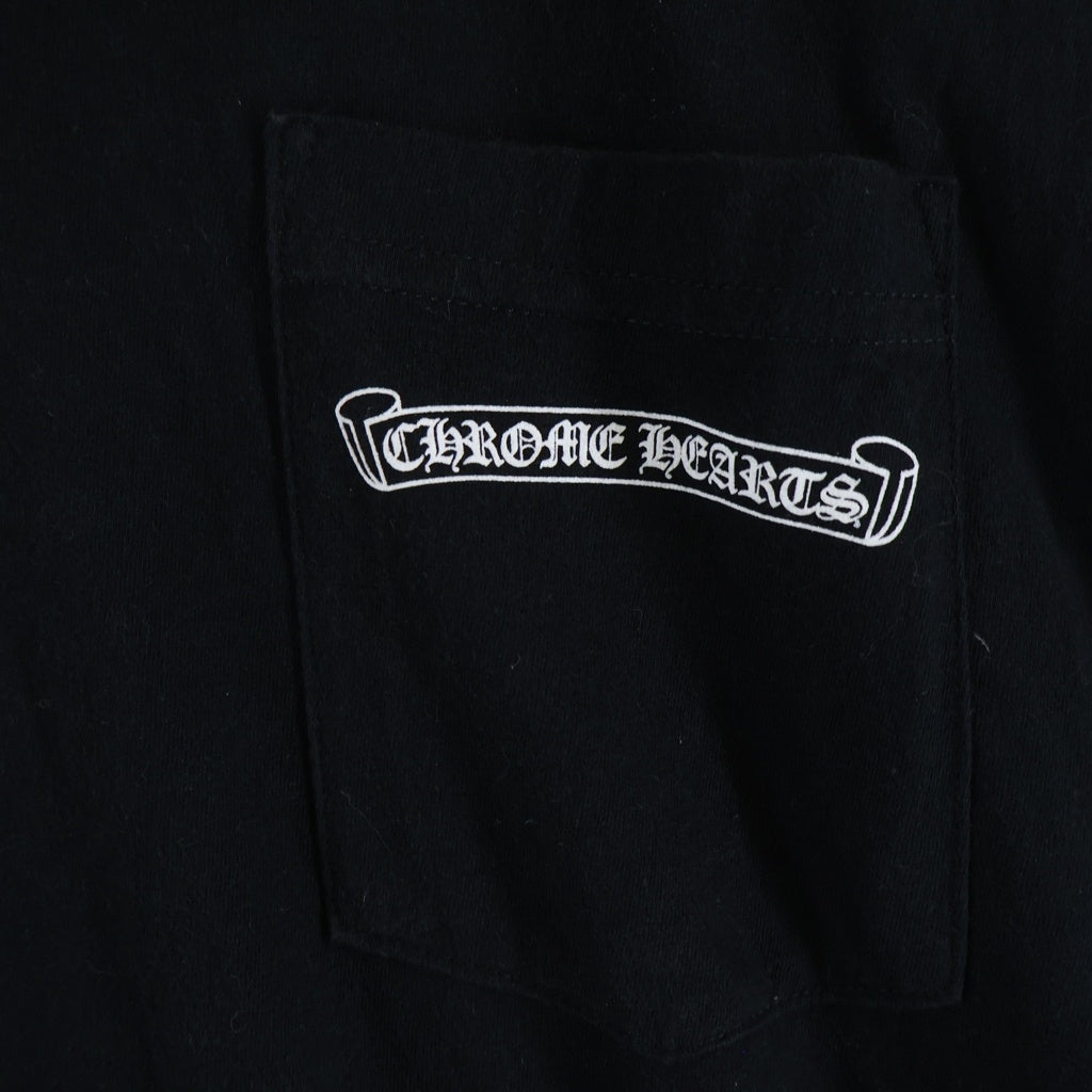 CHROME HEARTS(クロムハーツ) バックフローラルプリント クルーネック半袖Tシャツカットソー ブラック
