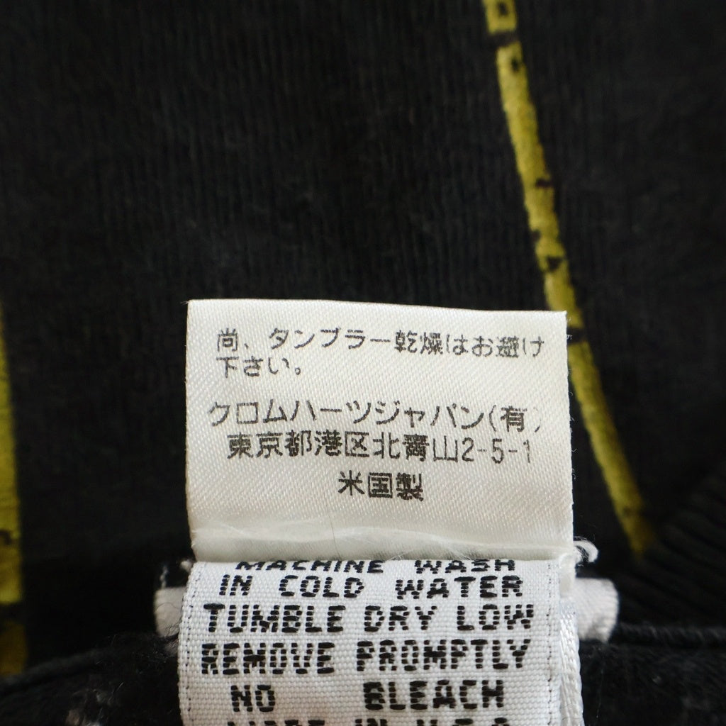 CHROME HEARTS(クロムハーツ) OLD CHクロスプリント クルーネック長袖Tシャツカットソー ブラック
