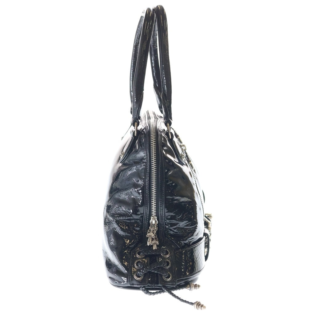 CHROME HEARTS(クロムハーツ) MODEAN PATENT LEATHER レザーライダース ショルダーハンドバッグ ブラック