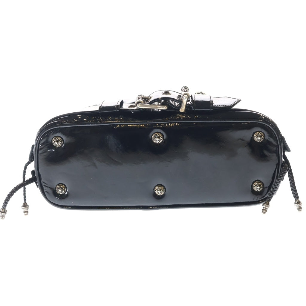 CHROME HEARTS(クロムハーツ) MODEAN PATENT LEATHER レザーライダース ショルダーハンドバッグ ブラック