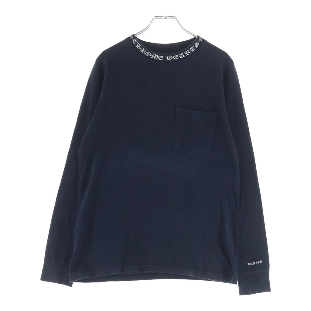 CHROME HEARTS(クロムハーツ) OLD DAGGER LOGO L/S TEE オールド ダガーロゴプリント 長袖Tシャツカットソー ブラック