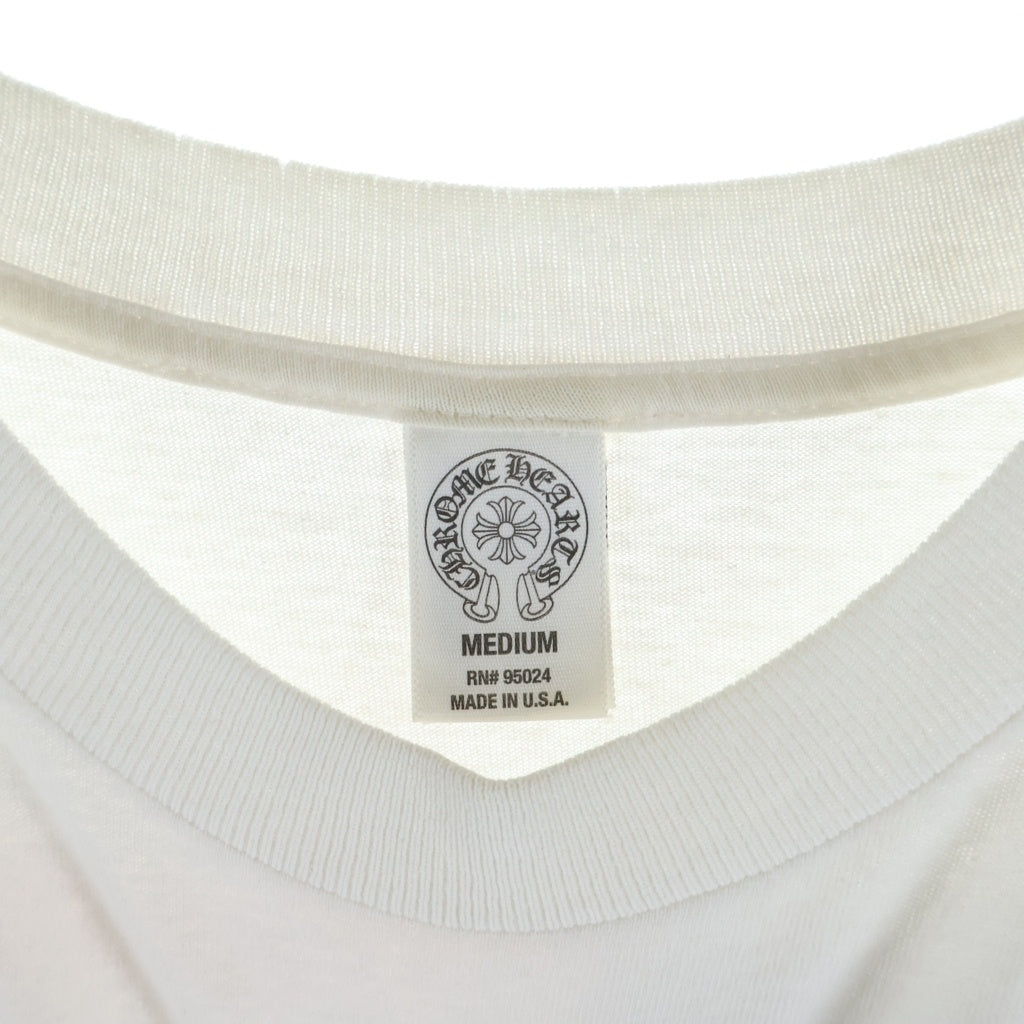 CHROME HEARTS(クロムハーツ) OLD AMERICAN FLAG TEE オールド アメリカンフラッグTシャツ 星条旗 ホースシュープリント 半袖カットソー ホワイト