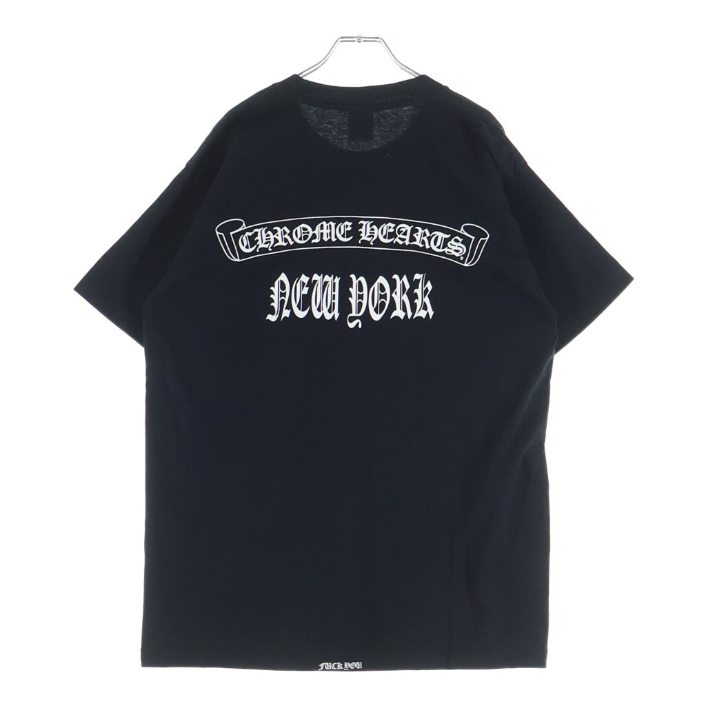 CHROME HEARTS(クロムハーツ) OLD CH S/S TEE オールド ニューヨーク限定 胸クロスプリント クルーネック半袖Tシャツカットソー ブラック