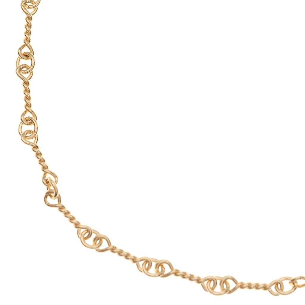 CHROME HEARTS(クロムハーツ) 22K NECKCHAIN T20 ツイストチェーンネックレス 20inch ゴールド