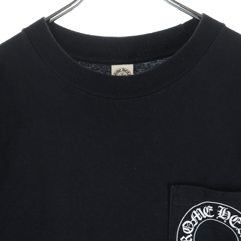 CHROME HEARTS(クロムハーツ) OLD CH Plus Scroll Logo S/S Tee CHプラス スクロールラベルプリント クルーネック半袖Tシャツ ショートスリーブカットソー ブラック