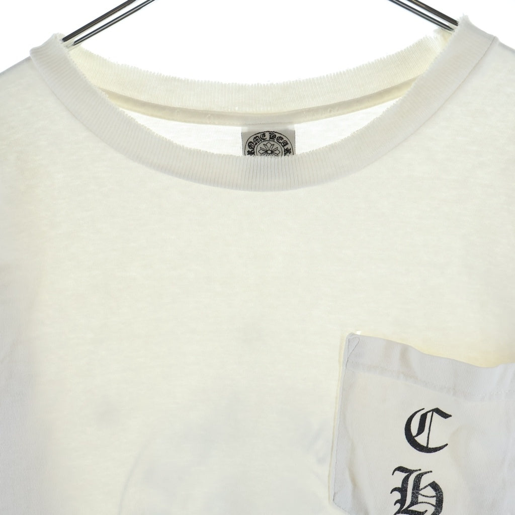 CHROME HEARTS(クロムハーツ) OLD STAR L/S Tee サイドスター ロゴ プリント 長袖Tシャツ ホワイト