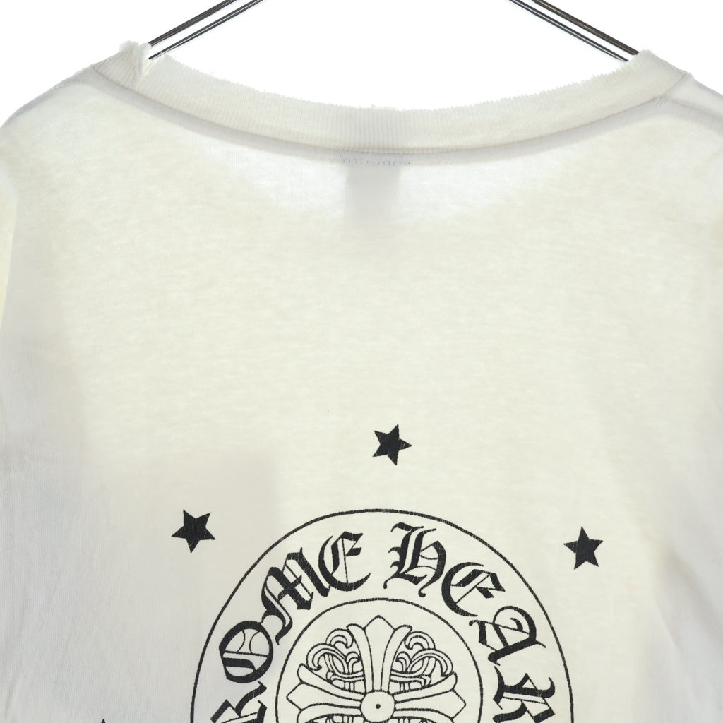 CHROME HEARTS(クロムハーツ) OLD STAR L/S Tee サイドスター ロゴ プリント 長袖Tシャツ ホワイト