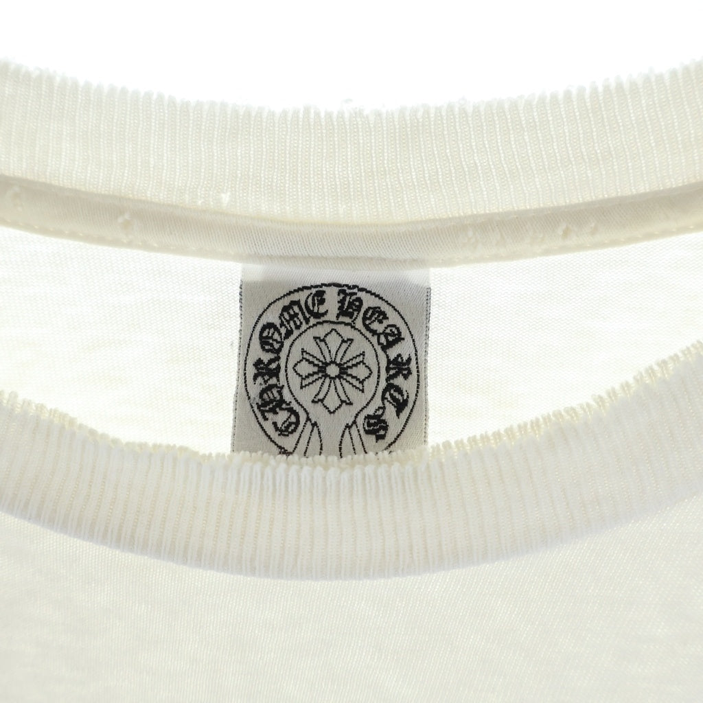 CHROME HEARTS(クロムハーツ) OLD STAR L/S Tee サイドスター ロゴ プリント 長袖Tシャツ ホワイト
