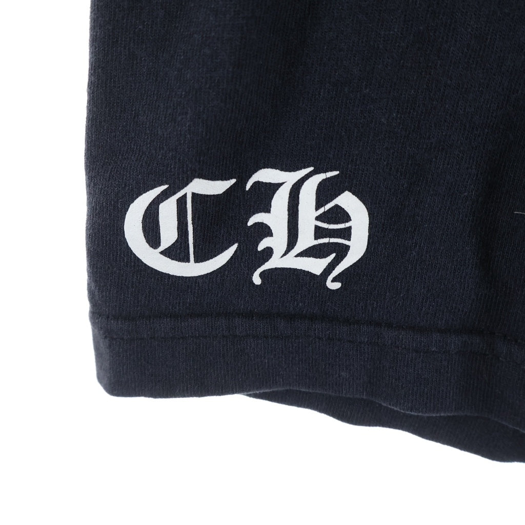CHROME HEARTS(クロムハーツ) OLD CH Plus Scroll Logo S/S Tee CHプラス スクロールラベルプリント クルーネック半袖Tシャツ ショートスリーブカットソー ブラック