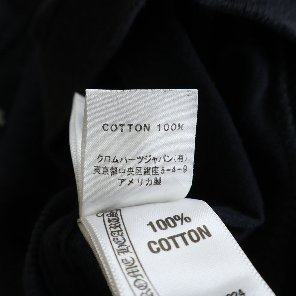 CHROME HEARTS(クロムハーツ) OLD CH Plus Scroll Logo S/S Tee CHプラス スクロールラベルプリント クルーネック半袖Tシャツ ショートスリーブカットソー ブラック