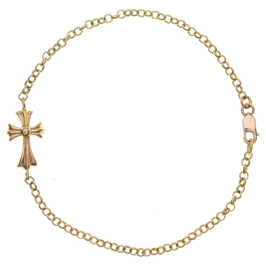 CHROME HEARTS(クロムハーツ) 22K CHN BBY FAT ベイビーファットチェーン ゴールドブレスレット