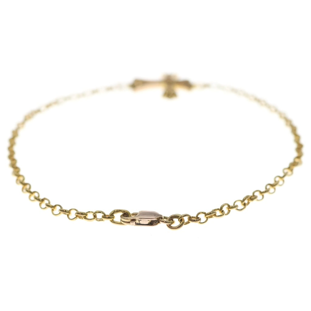 CHROME HEARTS(クロムハーツ) 22K CHN BBY FAT ベイビーファットチェーン ゴールドブレスレット