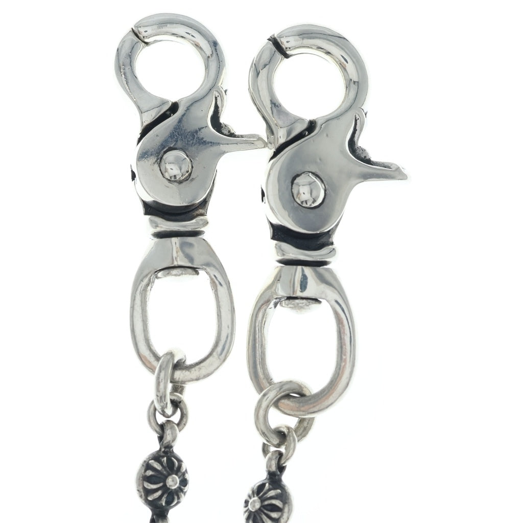 CHROME HEARTS(クロムハーツ) 1BALL EX LONG-T 2クリップエクストラロング#1クロスボール シルバーウォレットチェーン