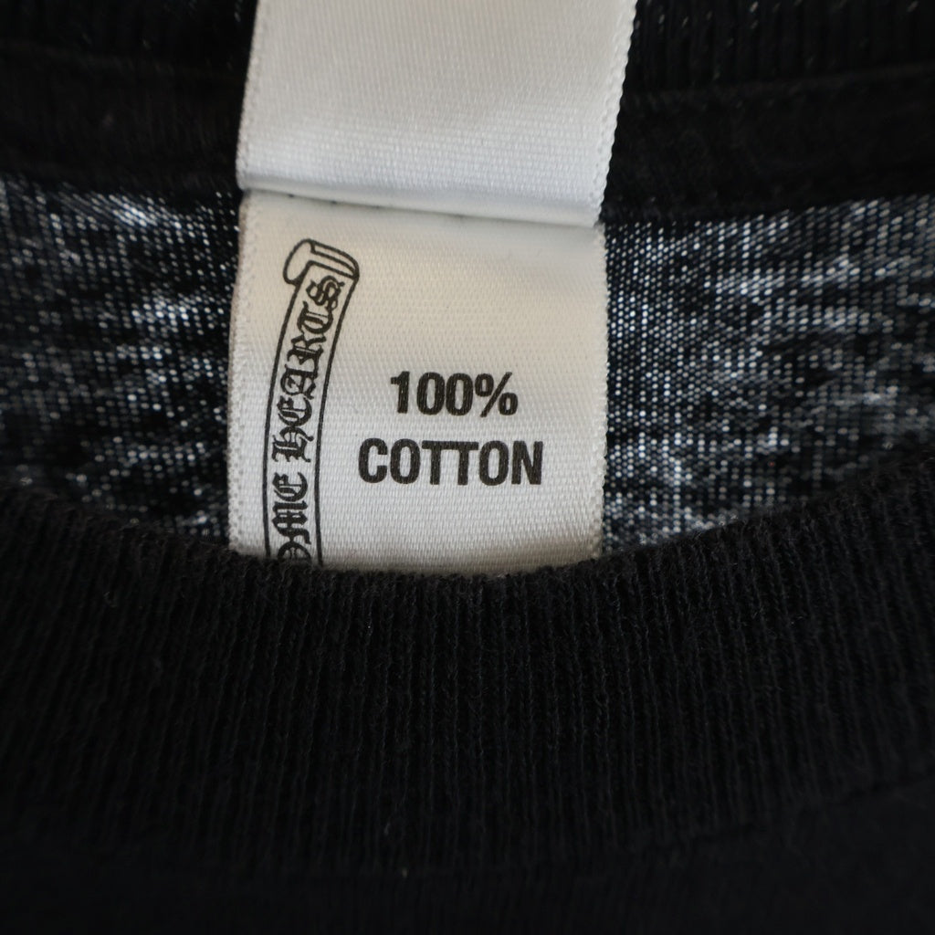 CHROME HEARTS(クロムハーツ) OLD SCROLL LABEL T-SHIRT オールド スクロールラベルプリント クルーネックポケット半袖Tシャツ ブラック