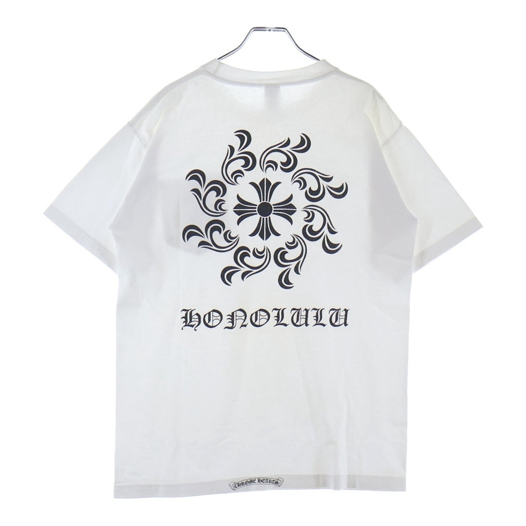 CHROME HEARTS(クロムハーツ) OLD CH T-SHIRT エクスクルーシブ ホノルル ホースシュー 半袖Tシャツ カットソー 両面プリント ブラック