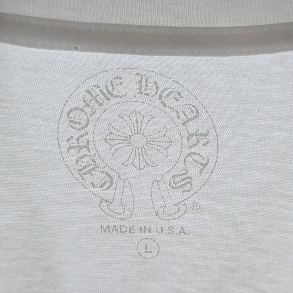 CHROME HEARTS(クロムハーツ) CH T-SHRT 1 ネックロゴプリントTシャツ ホワイト
