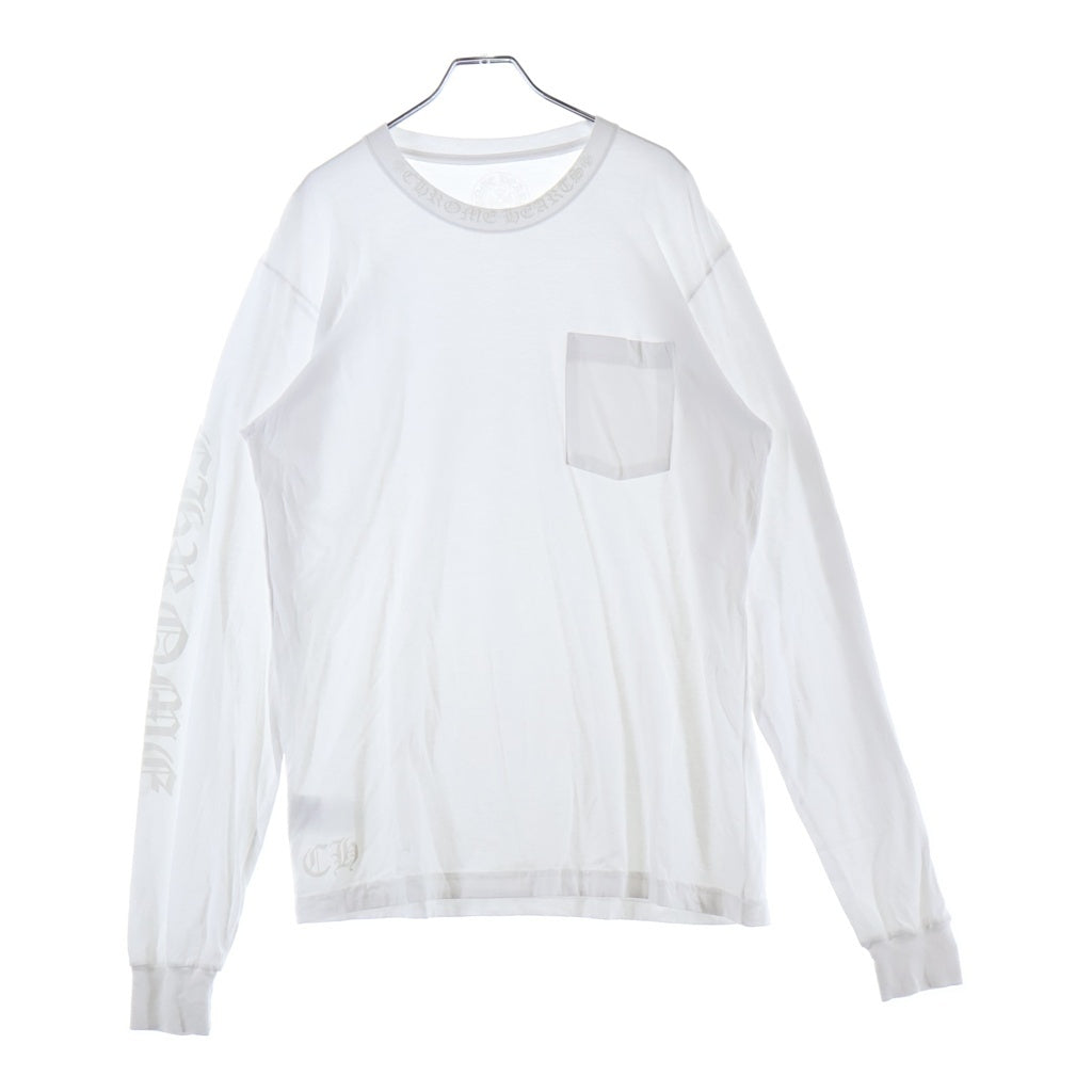 CHROME HEARTS(クロムハーツ) CH T-SHRT 1 ネックロゴプリントロングTシャツ ホワイト