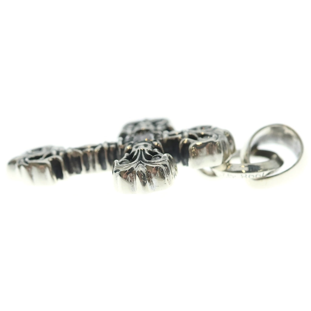 CHROME HEARTS(クロムハーツ) FILIG CROSS-XSM W BALE P D フィリグリークロスXSベイル wベイル PAVEダイヤ シルバーネックレストップ