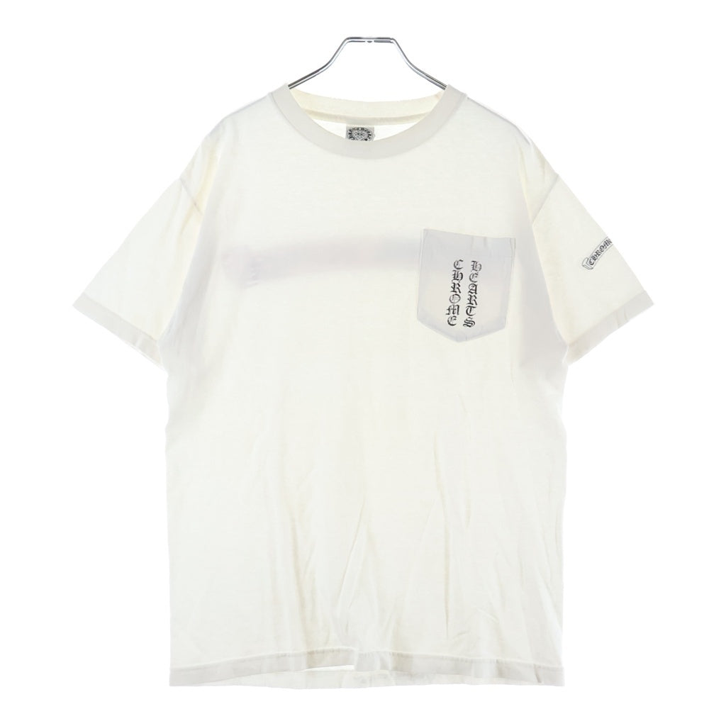 CHROME HEARTS(クロムハーツ) OLD S/S 英字ロゴ バックアメリカンスクロールラベルプリント 半袖Tシャツカットソー ホワイト