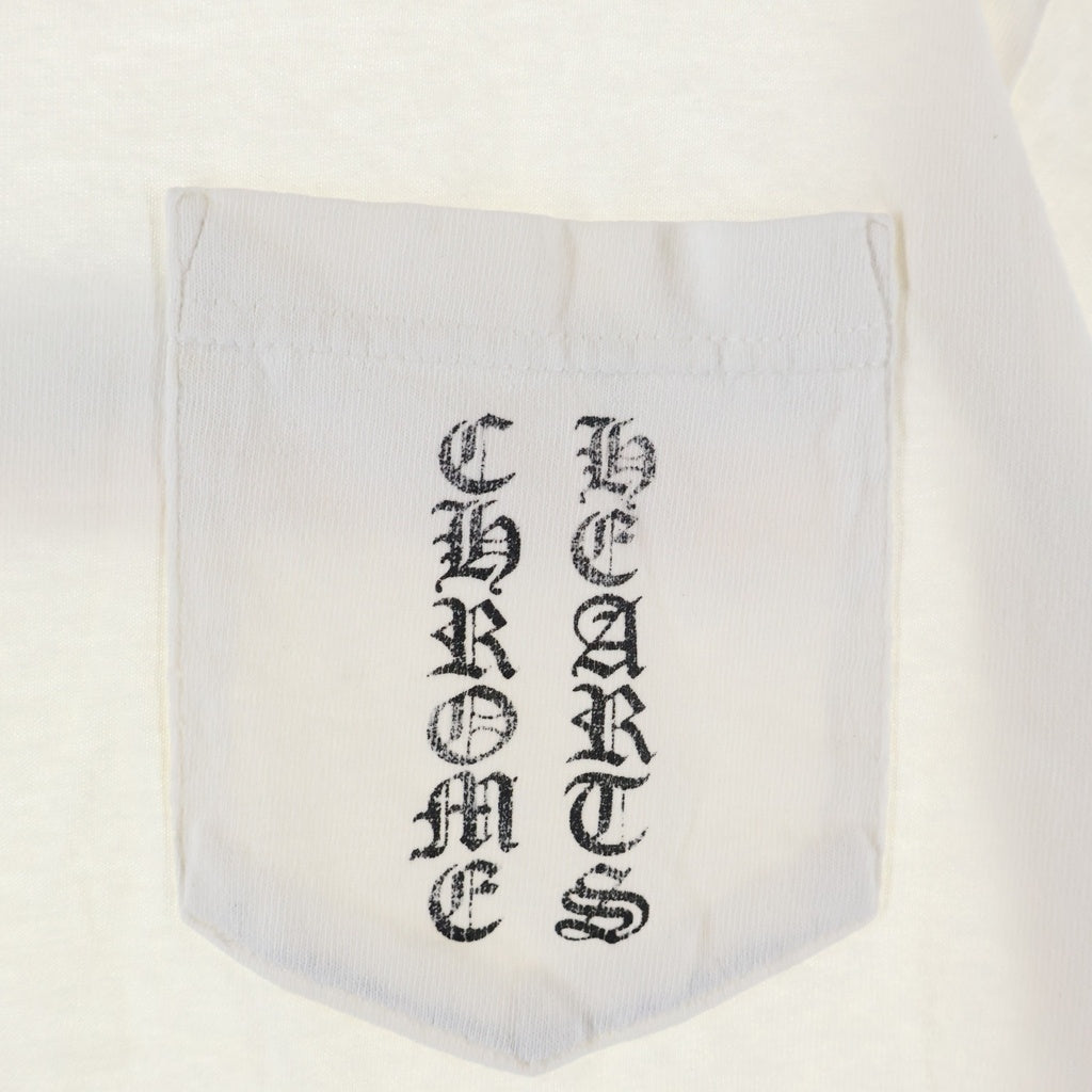 CHROME HEARTS(クロムハーツ) OLD S/S 英字ロゴ バックアメリカンスクロールラベルプリント 半袖Tシャツカットソー ホワイト