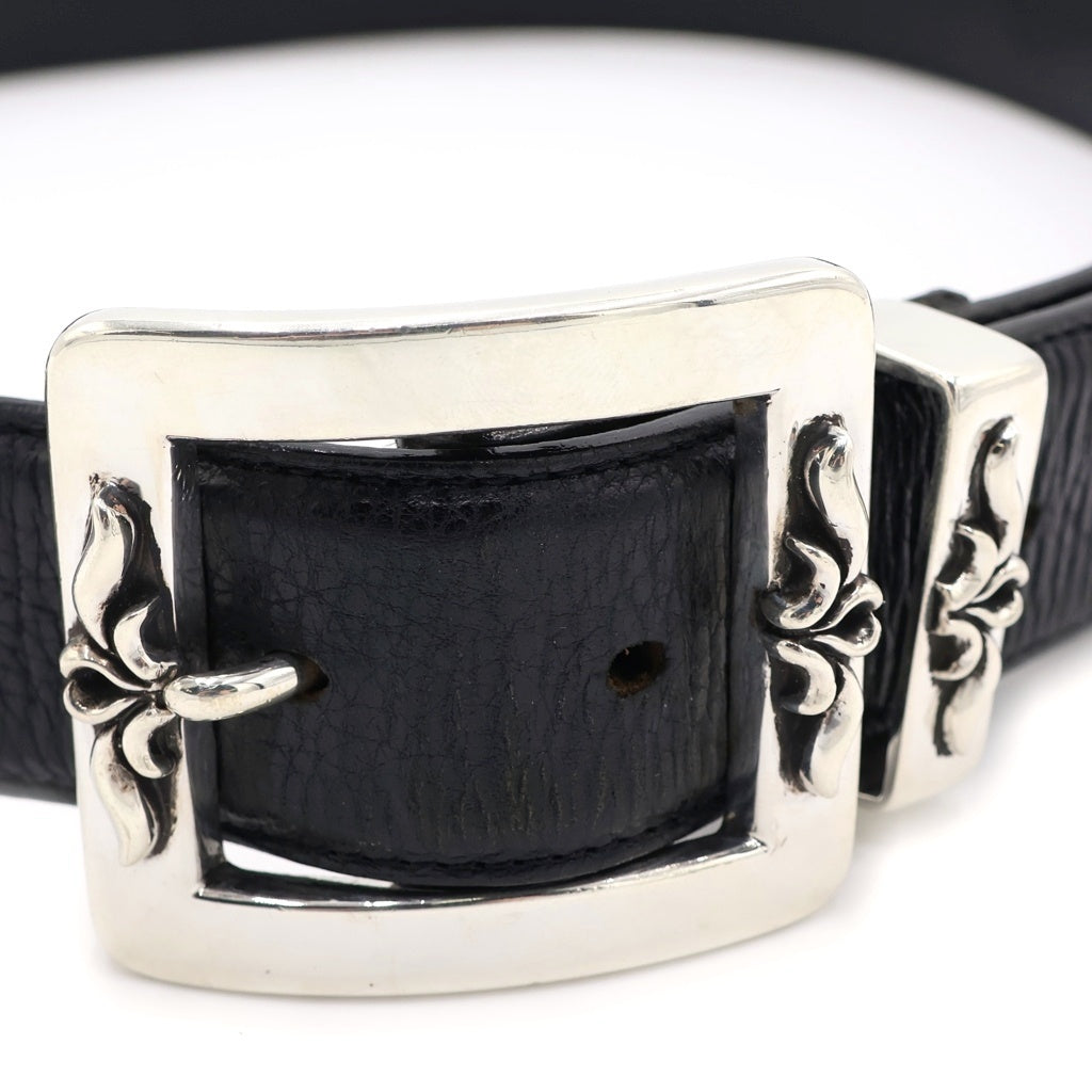 CHROME HEARTS(クロムハーツ) BLT OTJ 1.5inch フィリグリー レザーベルト ブラック/シルバー