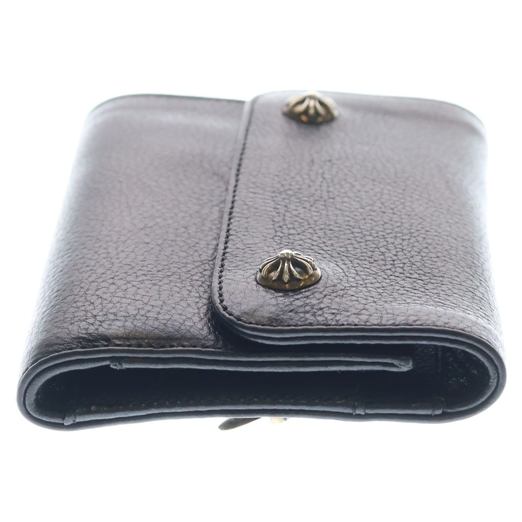 CHROME HEARTS(クロムハーツ) WAVE MINI ウェーブミニ コンパクトウォレット ブラック 三つ折り財布
