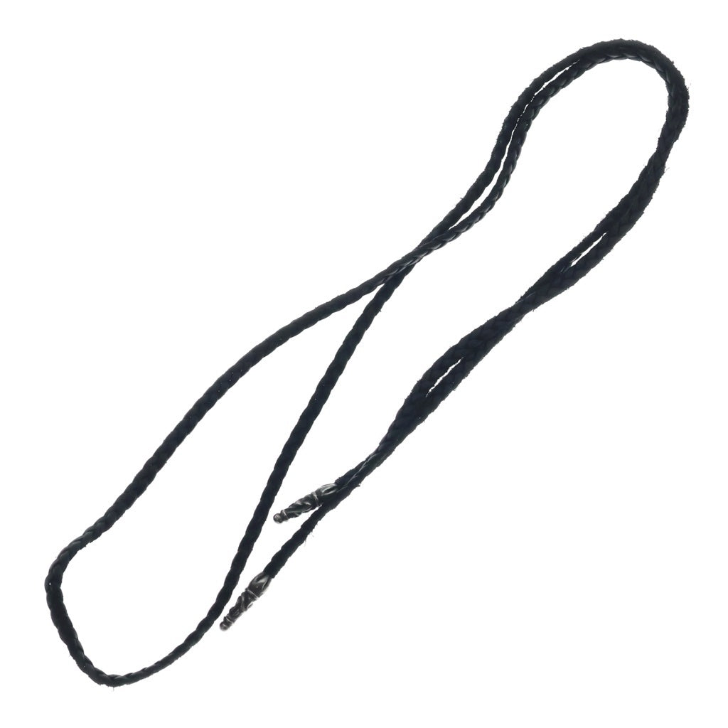 CHROME HEARTS(クロムハーツ) LEATHER BRAID SCROLL ネックレス レザーブレイドネックレス ブラック/シルバー BCA377