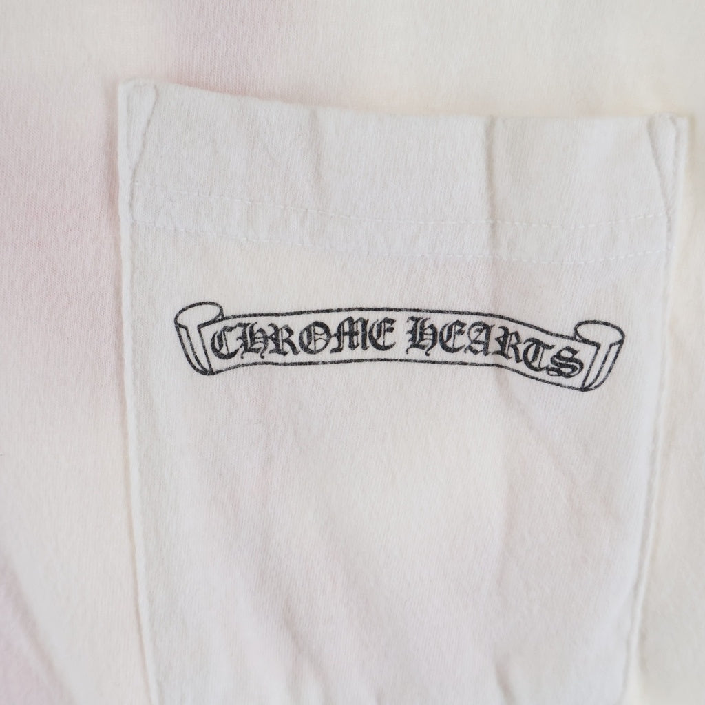 CHROME HEARTS(クロムハーツ) Vine Dagger ヴァインダガー アームフローラル 長袖Tシャツ カットソー ホワイト