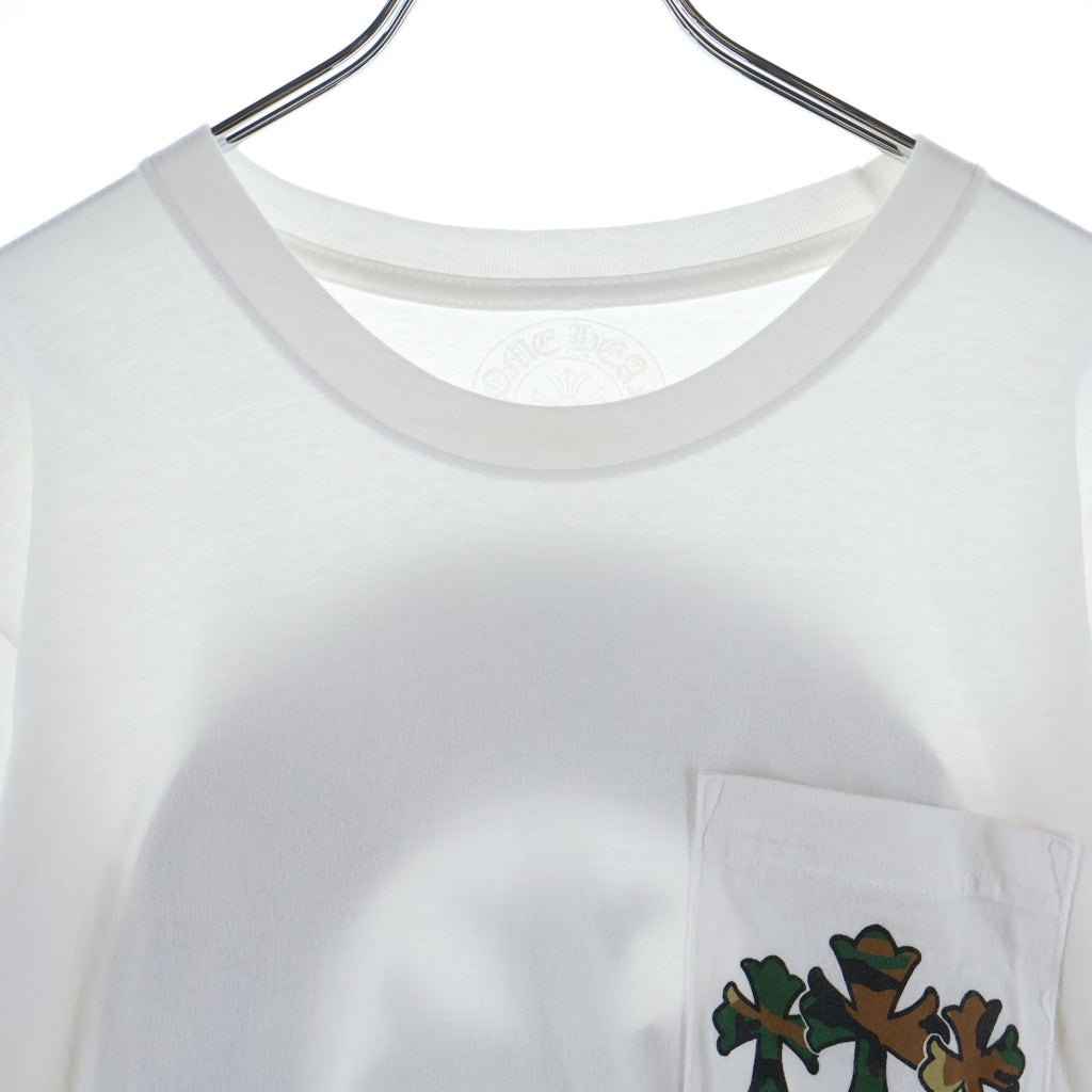 CHROME HEARTS(クロムハーツ) CAMO HORSE SHOE カモホースシュー バックプリント長袖Tシャツ ホワイト