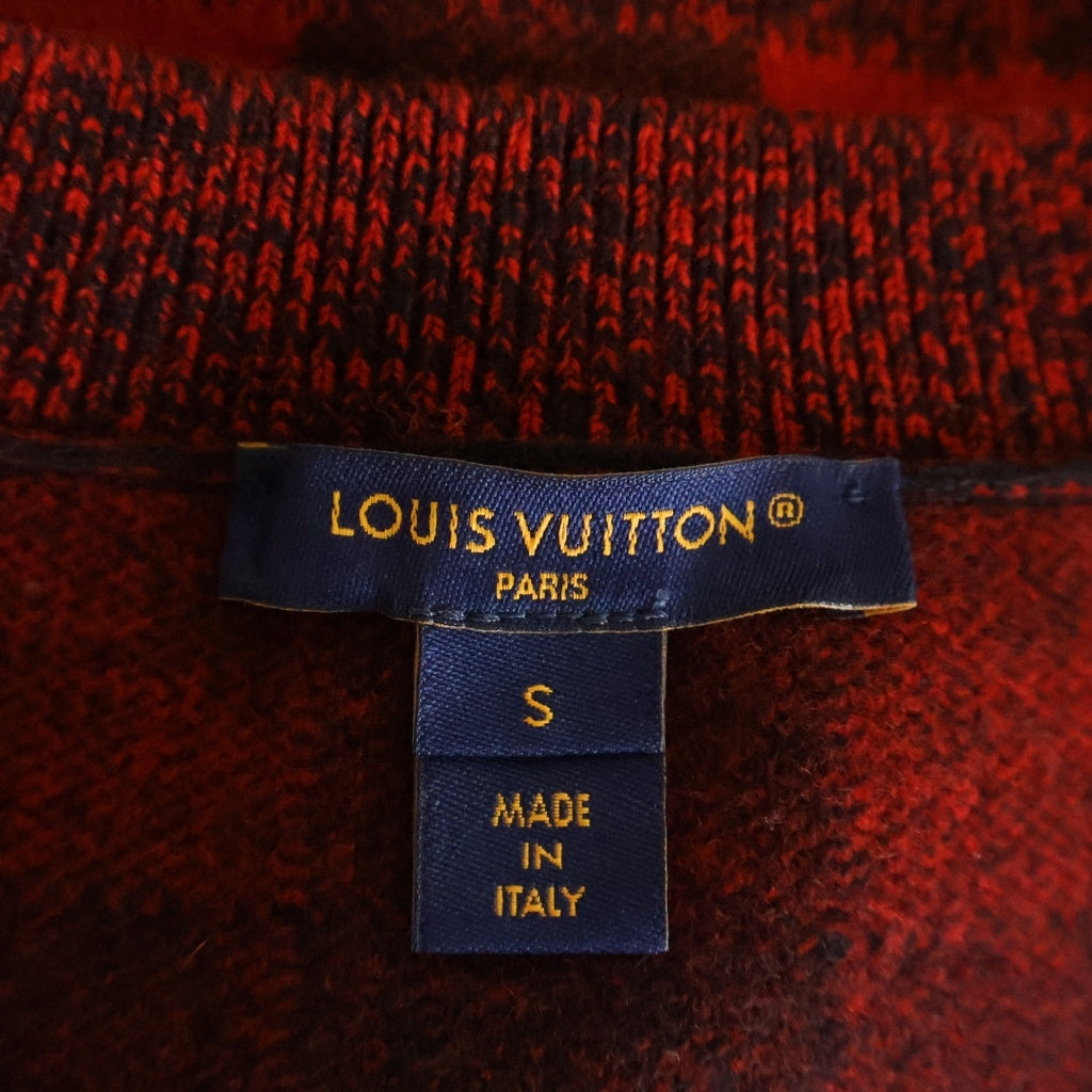 LOUIS VUITTON(ルイヴィトン) 25AW RW252WB C88 ウール グラフィックチェック カーディガン レディース ブラック/レッド
